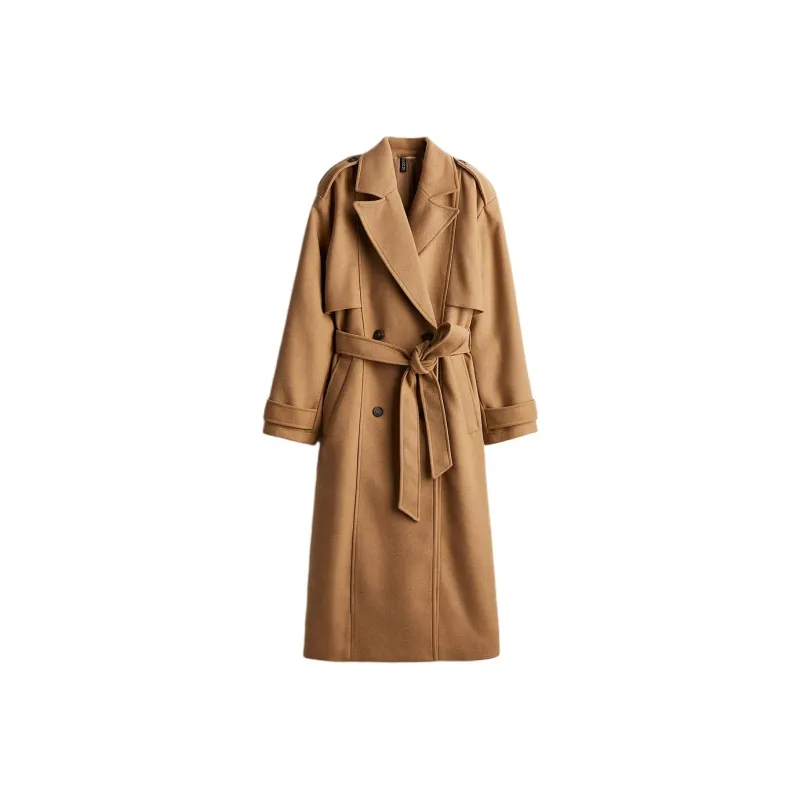 H&M Trench Coats Women's Beige-0