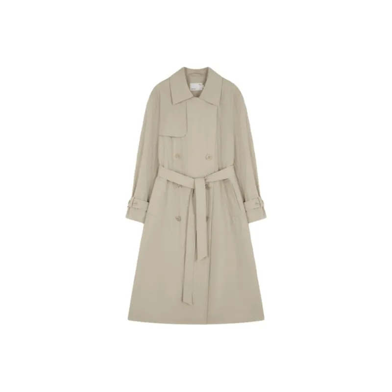 IHIMI Trench Coat Women's Light Grass Green-0