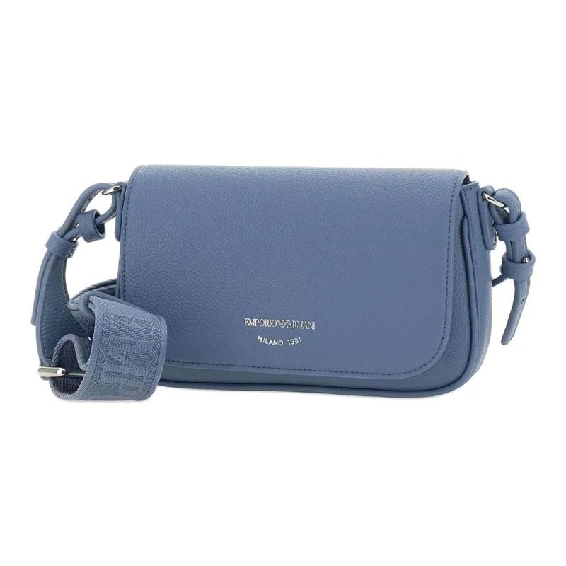 EMPORIO ARMANI Leather Shoulder Bag Women's Blue-1