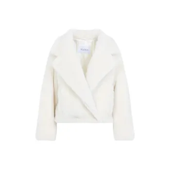 MaxMara Velvet feel Coat Women's White
