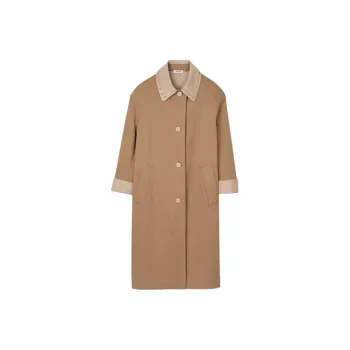 Sandro Rhinestone collar Trench Coat