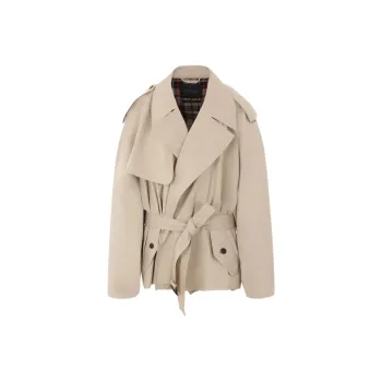 Balenciaga Belted Button Up Trench Coat