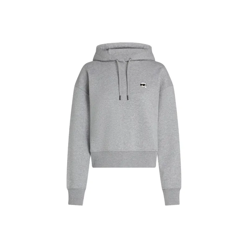 KARL LAGERFELD / Karl Lagerfeld Jeans Ikon patch Cropped Hoodie-0