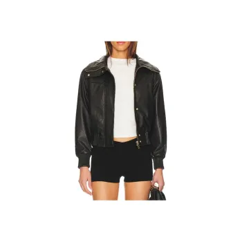 ALLSAINTS Leather Jacket Women's Black