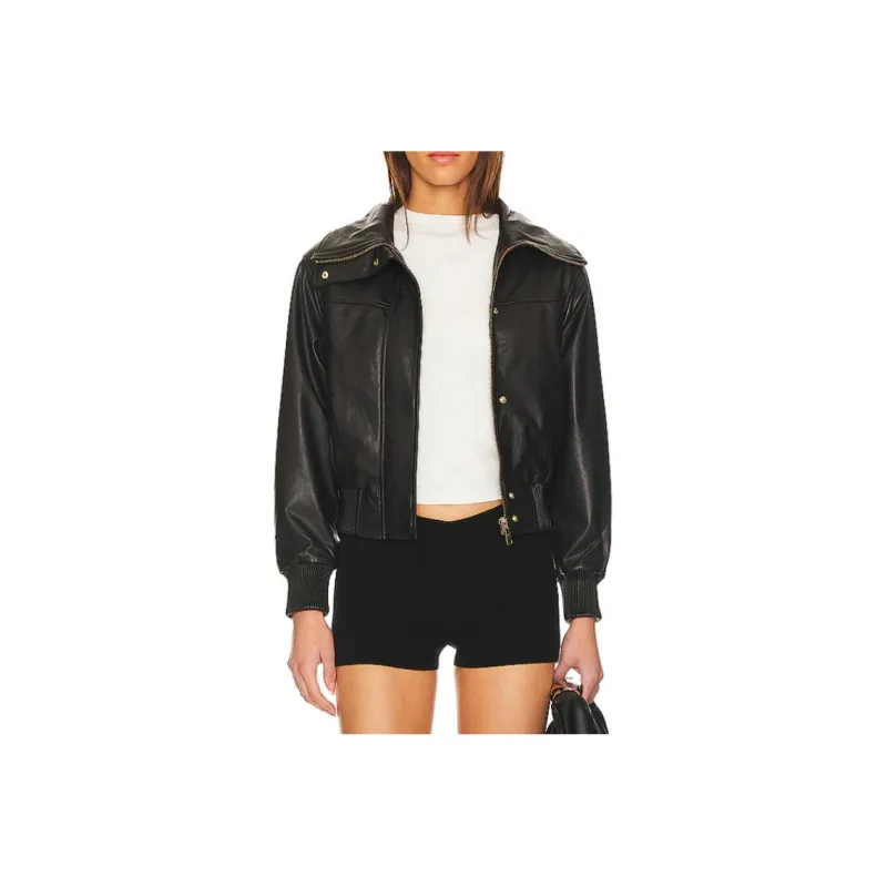 ALLSAINTS Leather Jacket Women's Black-0