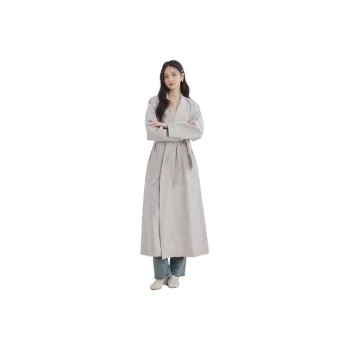 DEAR DEER PUFF Trench Coat Women's White
