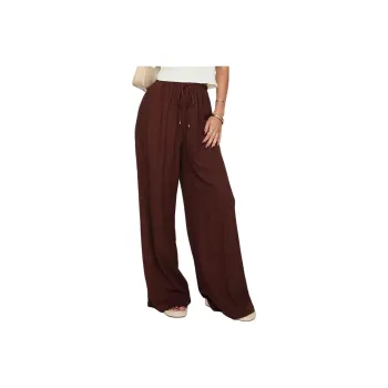 PRINCESS POLLY OGILVIE LINEN BLEND PANTS Casual Pants Women's CHOCOLATE/Chocolate