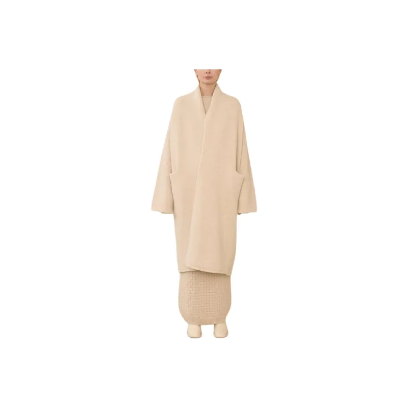 Lauren Manoogian LONG SHAWL CARDIGAN Coats Women's ALABASTER/Snowflake Gypsum-0