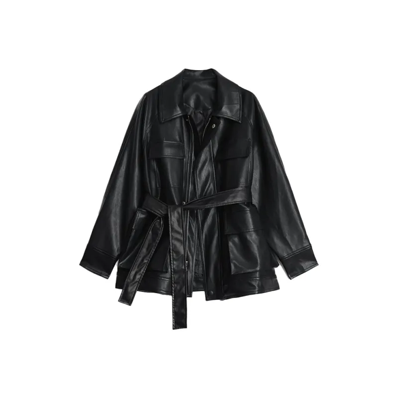 COMBO Leather Jacket Unisex Black-0
