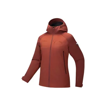Anta Variety Training Collection Water Repellent Windbreaker Jacket Women's Maple Glaze Orange/Maroon