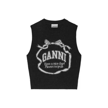 GANNI FW24 Vest Women's Phantom Black