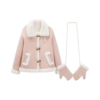 Love To Serve Velvet feel Coat Women's Pink