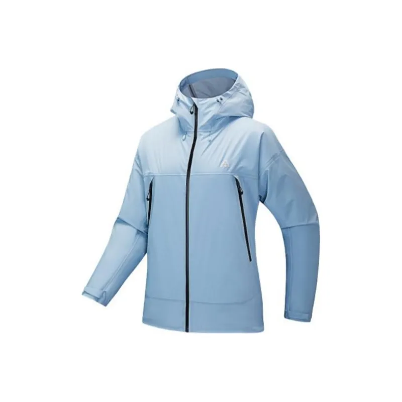 Anta Outdoor Collection Waterproof And Windproof Windbreaker Jacket Women's Sky Blue-0