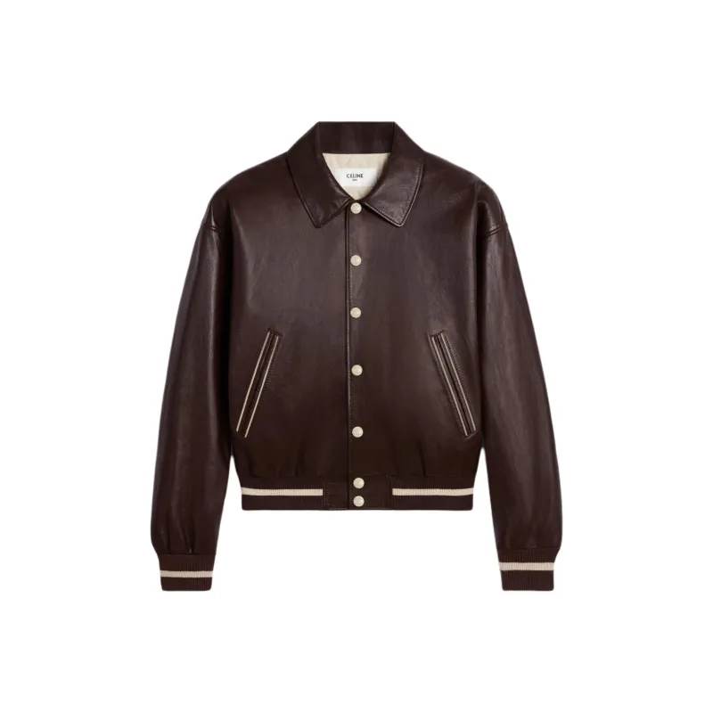 CELINE Teddy Jacket With Shirt Collar In Soft Lambskin-0