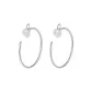 5cm Diameter Silver Large Circle Clip-on Earrings