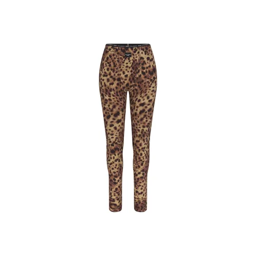 Skims X Dolce&Gabbana Cotton Rib Legging Leopard