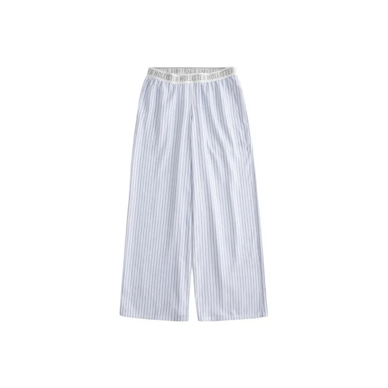 Hollister Casual Pants Women's Blue Stripes-0
