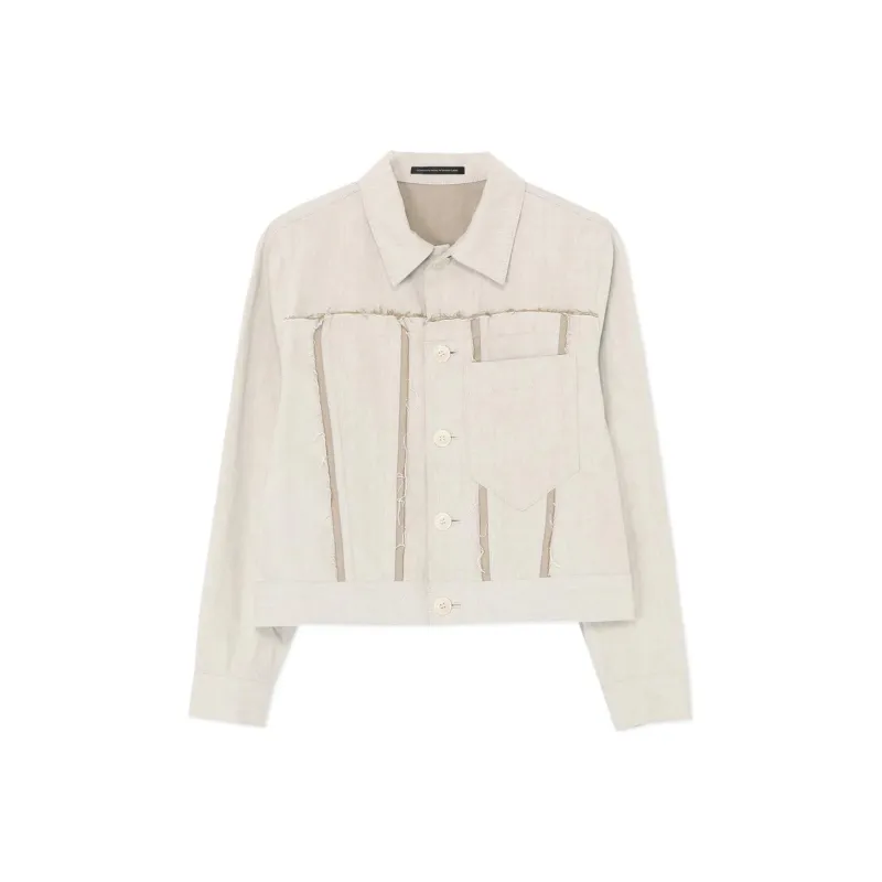 Yohji Yamamoto Denim Jacket Women's Ecru-0