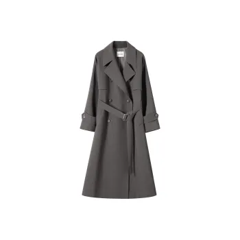 MOSIIMORII Trench Coat Women's Gray Gray