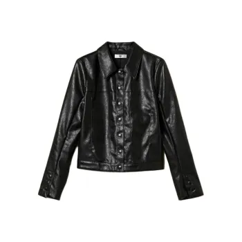 TWINSET MILANO Leather Jacket Women's Black