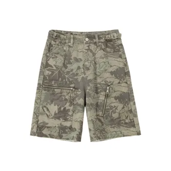 NO ONE ELSE Casual Pants Women's Green Camouflage