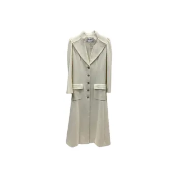CHANEL Trench Coat Women's White