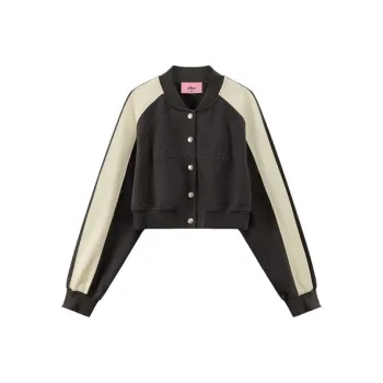 CHUU Baseball Jacket Women's Carbon Gray