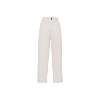 Brunello Cucinelli Front Pleat Straight Leg Trousers