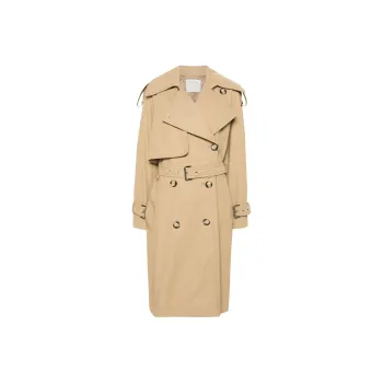 SportMax Ricamo Double Breasted Belted Trench Coat