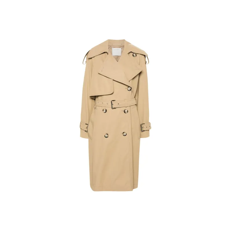 SportMax Ricamo Double Breasted Belted Trench Coat-0