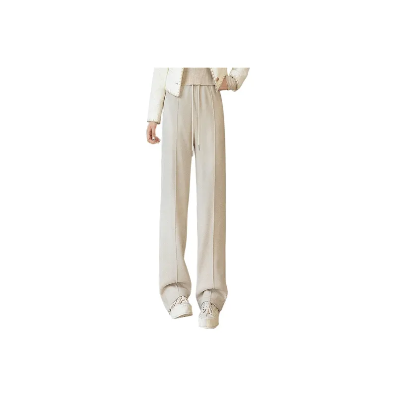 Cypress House Casual Pants Women's Beige Coffee Herringbone-0