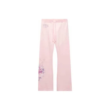 Ed Hardy SS25 Casual Pants Women's Pink