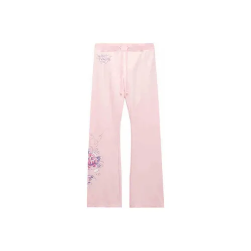 Ed Hardy SS25 Casual Blanc Pants Women's Pink