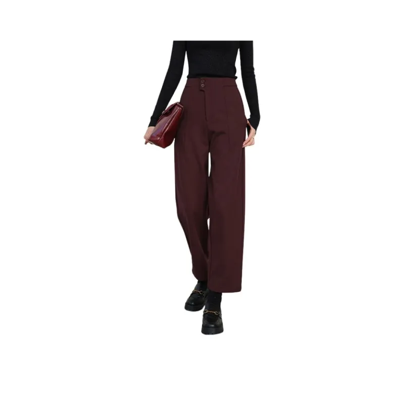 Late White Casual Pants Women's Ancora Red-0