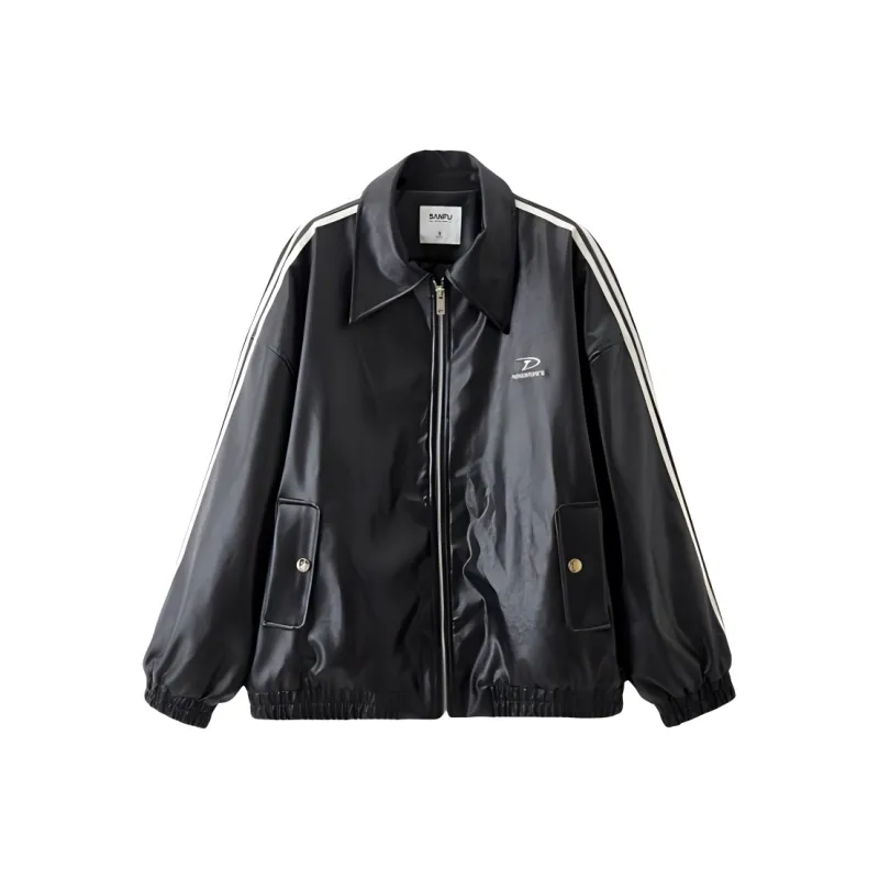Three Blessings Leather Jacket Women's Black-0