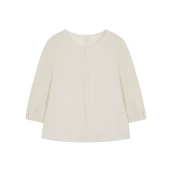 Mo Han Yi Mei Cropped Coat Women's Light Beige Apricot