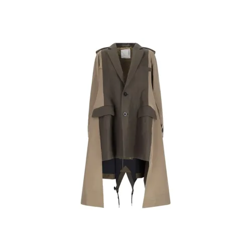 Sacai Chalk Stripe Double Faced Jacket 'Khaki/Beige'