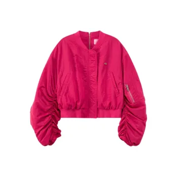 CHUU Puffer Jacket Women's Dark Rose Red