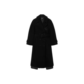 LACOSTE Classic Belted Trench Coat