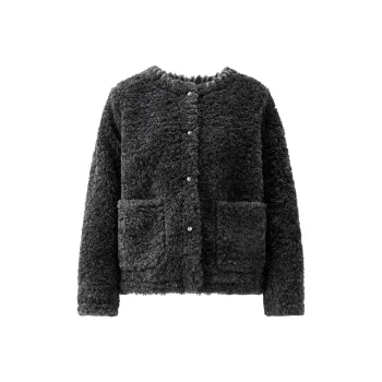 UNIQLO Velvet feel Coat Women's Silver Gray