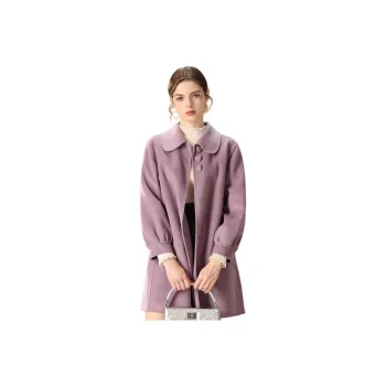 FENHONGMALI Coats Women's Purple