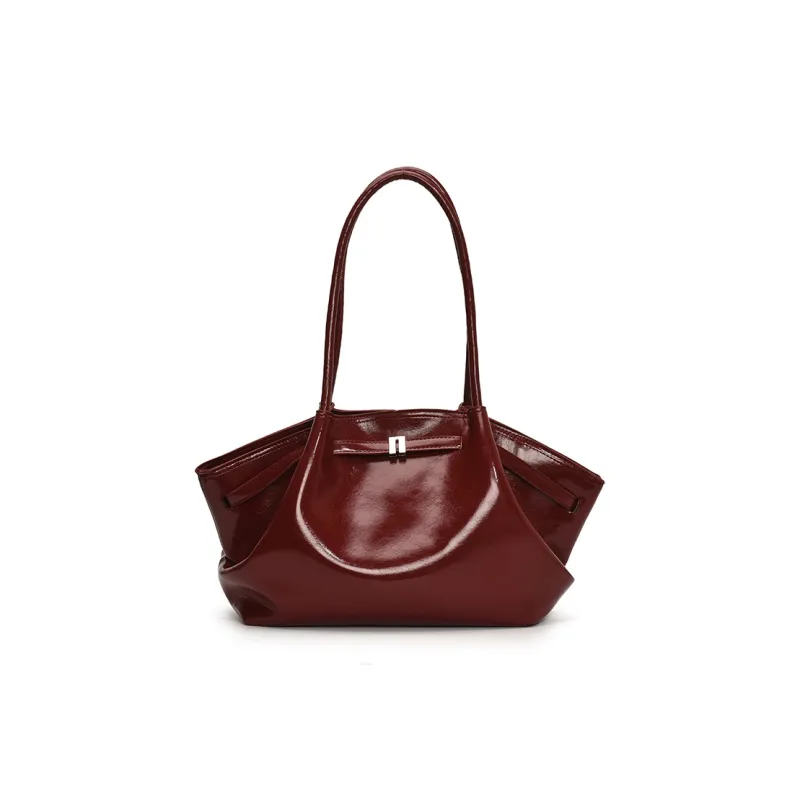 Single Warehouse PU Shoulder Bag Regular Women's Ivory/Black/Burgundy/Light Yellow/Light Blue-18