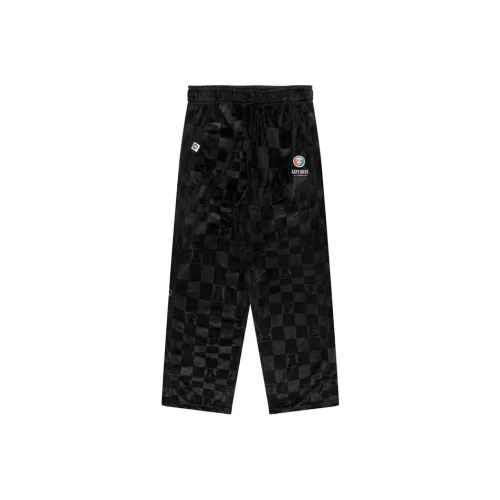 Aape Moonface appliqué Checkered Track Pants