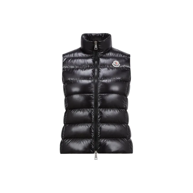 Moncler Ghany Logo Patch Zip-Up Padded Vest-0