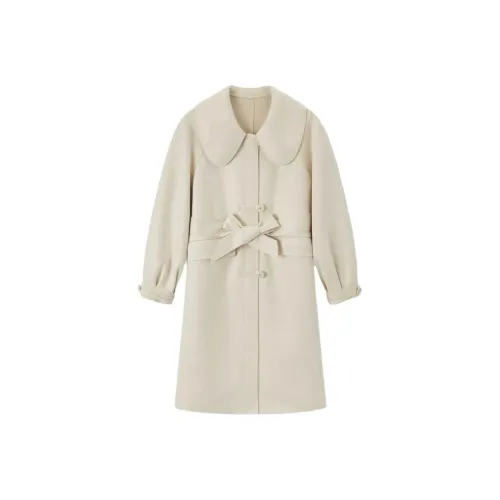 EICHITOO Trench Coat Women's Ecru