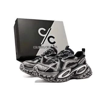 Colorful Creations Slip Resistant, Abrasion Resistant, Breathable, Lightweight Low Top Chunky Sneakers Men's