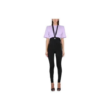 The Attico Ruby Cut Out Detailed Halterneck-Strap Leggings