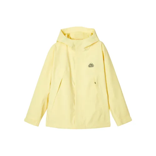 Skechers Mountain And Wild Outdoor Series Breathable Windbreaker Jacket Women's Lemon Egg White Yellow