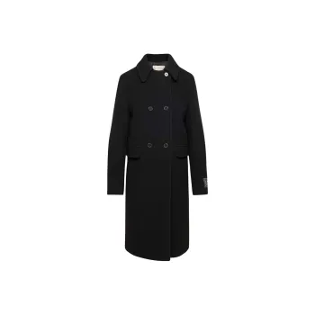 ARITZIA Wilfred Beatrix Coat - Soft Wool Cashmere Coats Women's BLACK/Black
