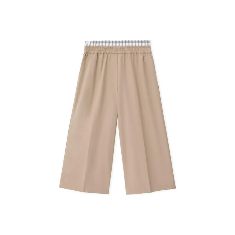 LOEWE Wide Leg Cropped Trousers-0